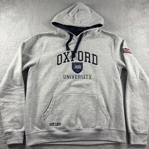 Oxford University Hoodie Mens 2XL Gray Blue Ivy College University Embroidered